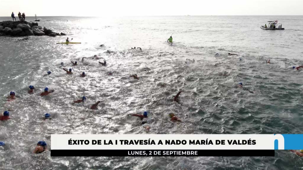 Lee más sobre el artículo Xoel Cubeiro e Irene Peinado, ganadores de la Iª Travesía a Nado ‘María de Valdés’