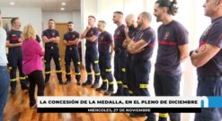 La alcaldesa llevará al pleno de diciembre la concesión la medalla de oro a los bomberos desplazados a Valencia