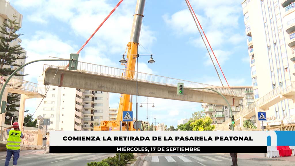 Lee más sobre el artículo Comienza la retirada de la pasarela peatonal de la avenida de Las Gaviotas