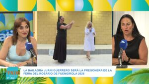 Juani Guerrero pregonera de la Feria del Rosario 2026 visita El Patio